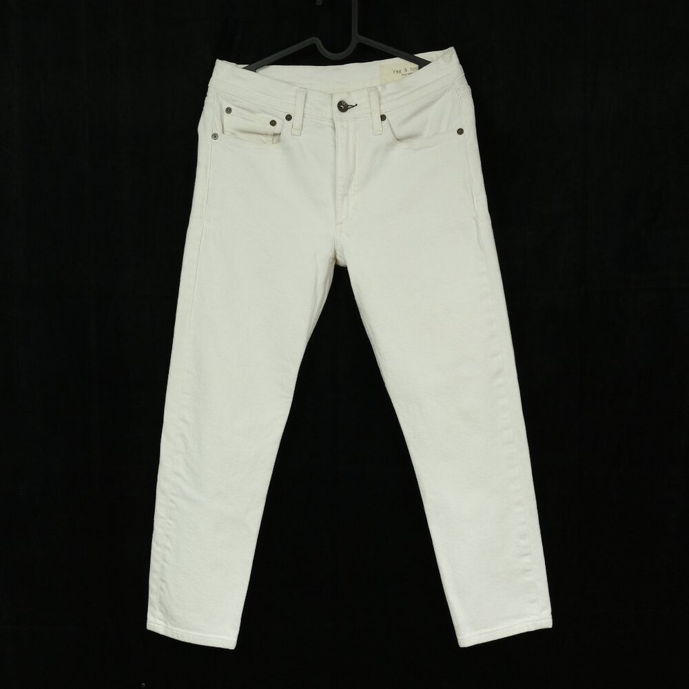 Rag & Bone Crop Jeans Stretch Denim White Size 28